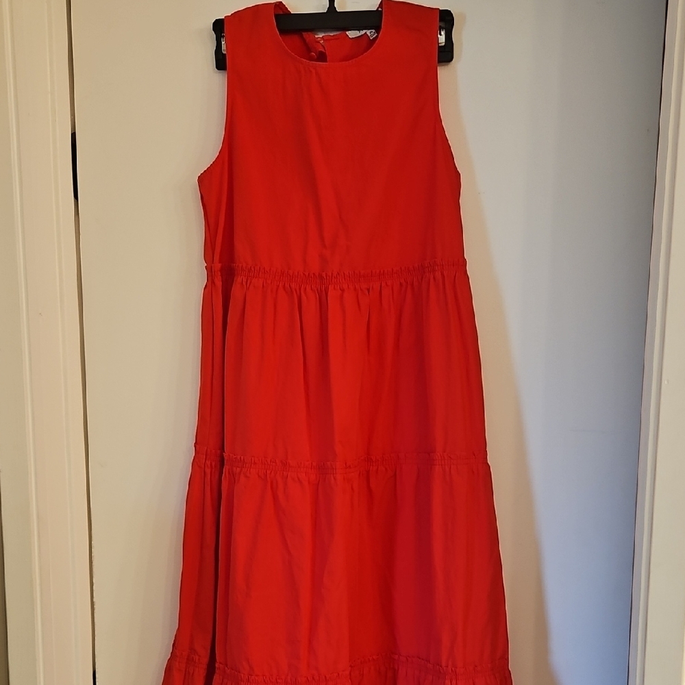Madewell Vibrant Red Sleeveless Dress